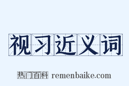 视习近义词是什么意思的图片